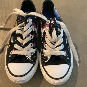 Girl unicorn converse tennis shoes